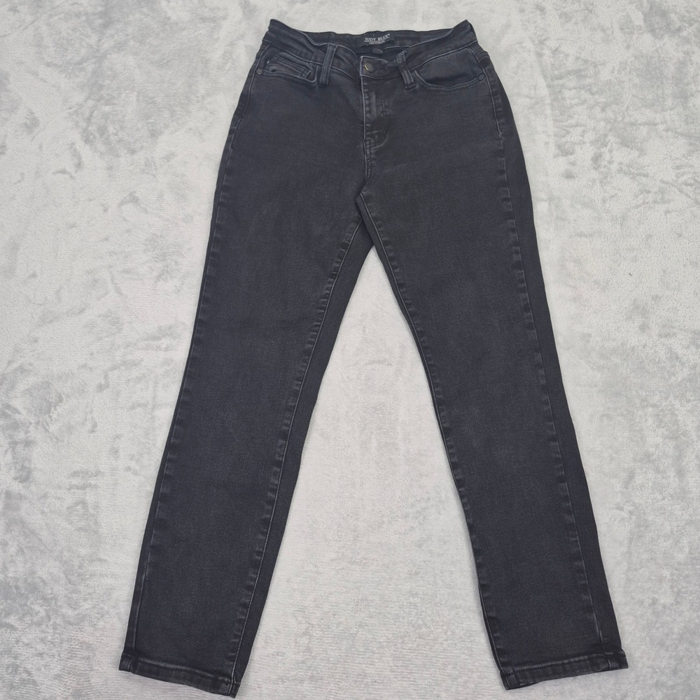 Judy Blue 5 / 27 (28) Slim Fit Jeans Womens Washed‎ Black High Rise Denim Pants